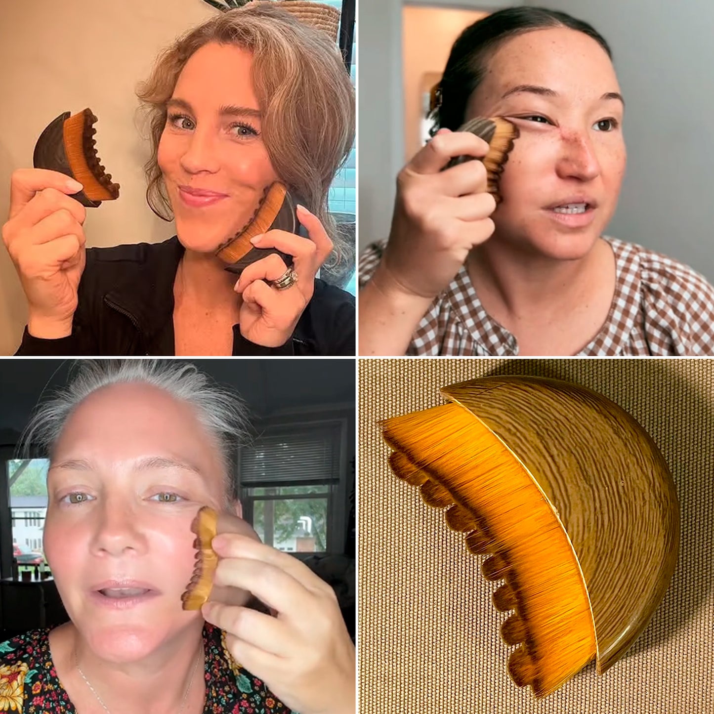 Brocha Facial para Contorno Linfático