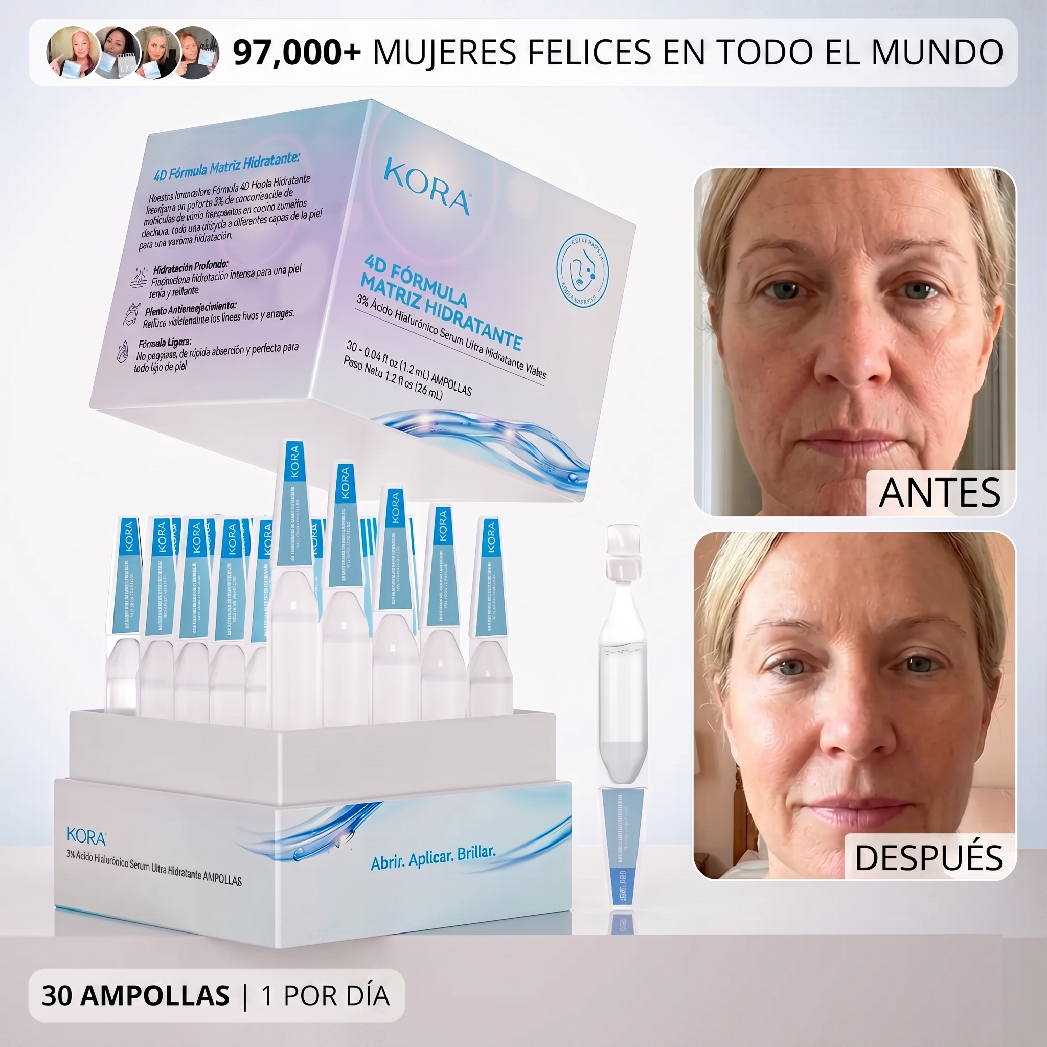 Serum Ultra Hidratante-Reparador con 3% de Ácido Hialurónico